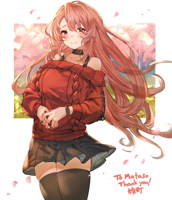 #Skeb 
クライアント様のオリジナルキャラクター、ミアさんです。服が可愛い!
リクエストありがとうございました! 