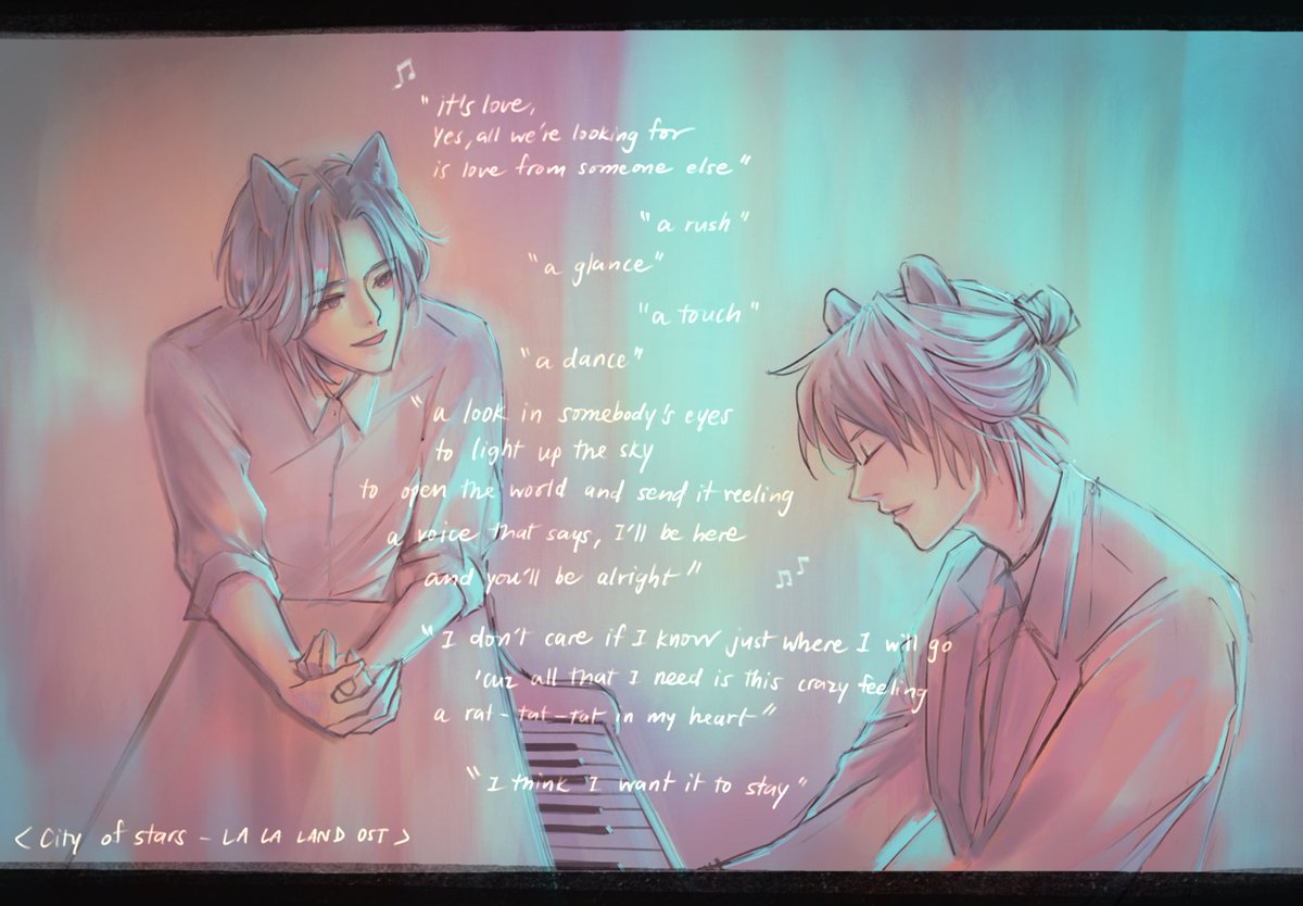 IkedaKai_AZL's tweet photo. #ฉากนั้นจากหนังที่ชื่นชอบ_AZL
(ลงบ้างงง ฉากร้องเพลง city of stars จาก la la land 
ต้นฉบับสีแบบจี๊ดมาก เพนท์ไม่ไหวเลยขอขยับโทนนิดนึง เดี๋ยวจะกลายเป็นหนังแอคชั่นทริลเลอร์ 😂) https://t.co/DqkFXZc5Vy