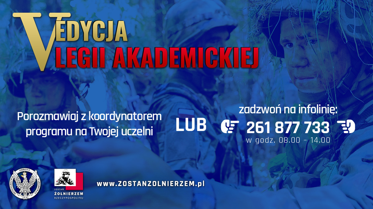 wcr_malbork's tweet photo. 📢 V edycja Legii Akademickiej 🇵🇱 ‼
------
Dołącz do #WojskoPolskie 🇵🇱
ZAINTERESOWANY?
Aplikuj przez: https://t.co/D2BorBOIdZ
#BiuroProgramu #ZostańŻołnierzem
koordynuje #LegiaAkademicka, #CWKM, #OPW,
#CYBERMILzKLASĄ, #PROobronni, #Rekrutacja
i inne programy w #WojskoPolskie 🇵🇱 https://t.co/QBqxE53P8Y