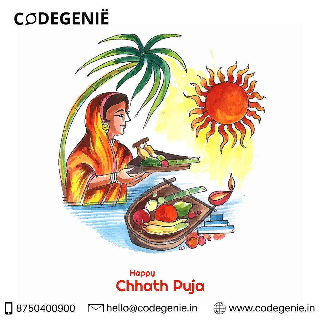 CodeGenie_'s tweet image. CodeGenie Technologies wishes our clients, employees, partners and friends a very happy Chhsth Puja!

#chhathpuja #chhathpooja #chhathpuja2021 #chhath

#webdevelopmentcompany #appdevelopmentcompany #portaldevelopment #softwaredevelopmentcompany #codegenie #aapkastore #apibox