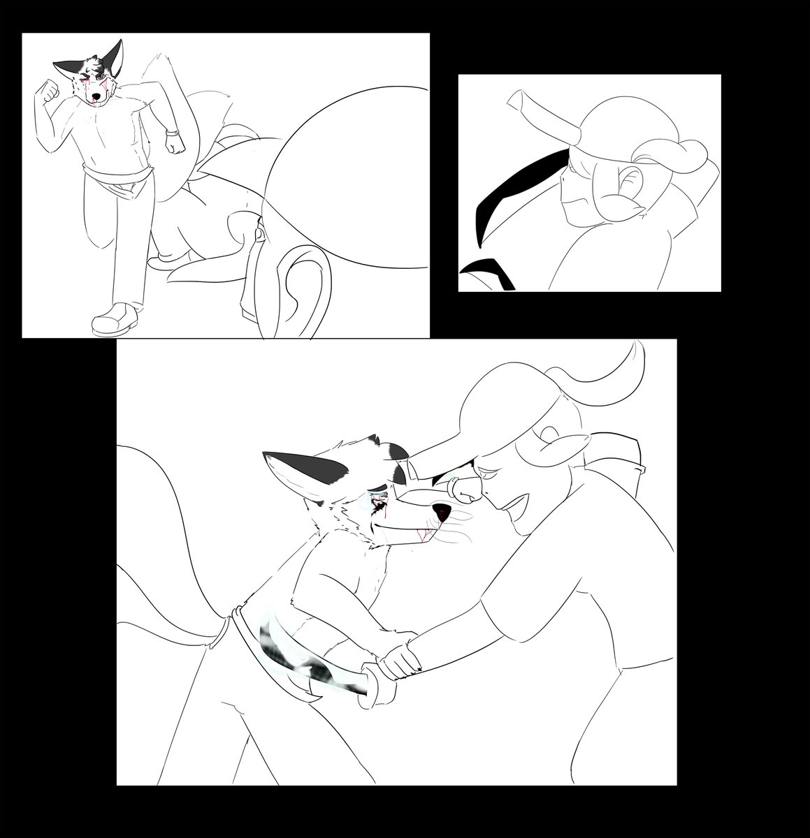 sapo_dioh's tweet photo. Primero a por quien no puede destrozarte de dos puñetazos. Luego ya veremos.
Y sin esa pulsera las cosas parece que tienen mejor pinta de nuevo.
#comic #digitalart #multicharacter #furry #violence https://t.co/jVShEE0oNR