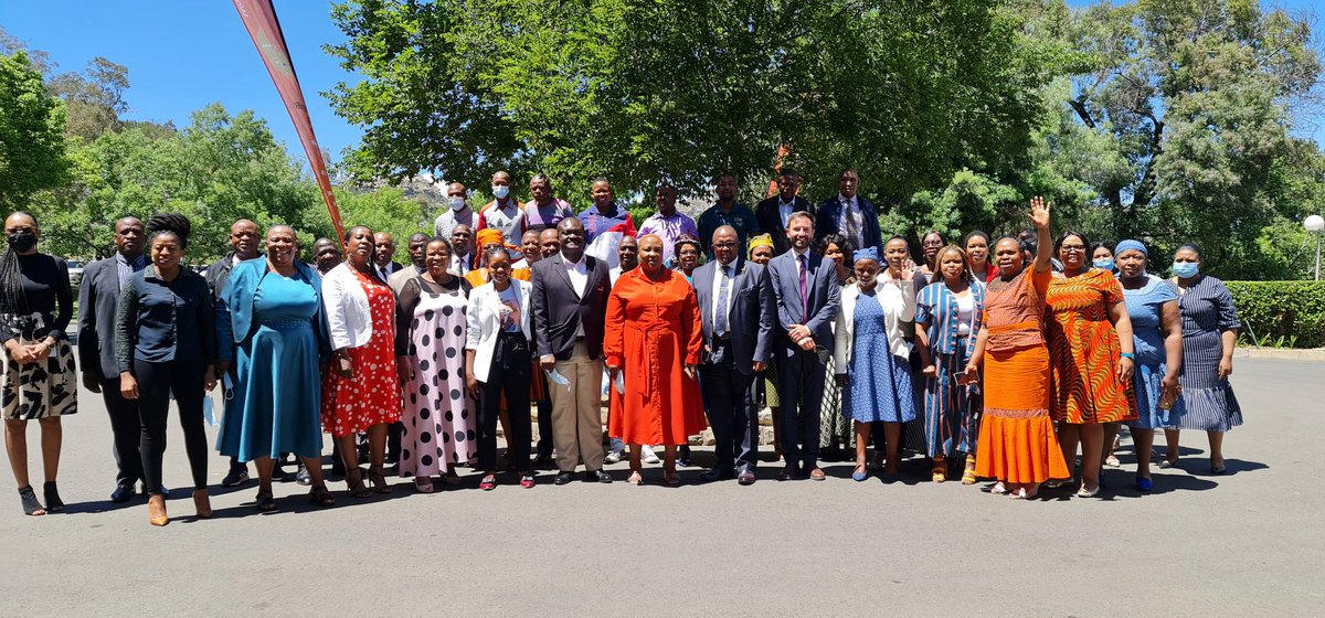 WorldvisionLS's tweet photo. European Union in Lesotho Head of Cooperation - Mario Varenti - issues of climate change know no borders, &amp; climate action must be taken at all levels. He notes our efforts to empower children against disasters funded by the EU Civil Protection &amp; Humanitarian Aid - ECHO https://t.co/CRsZpiojeX