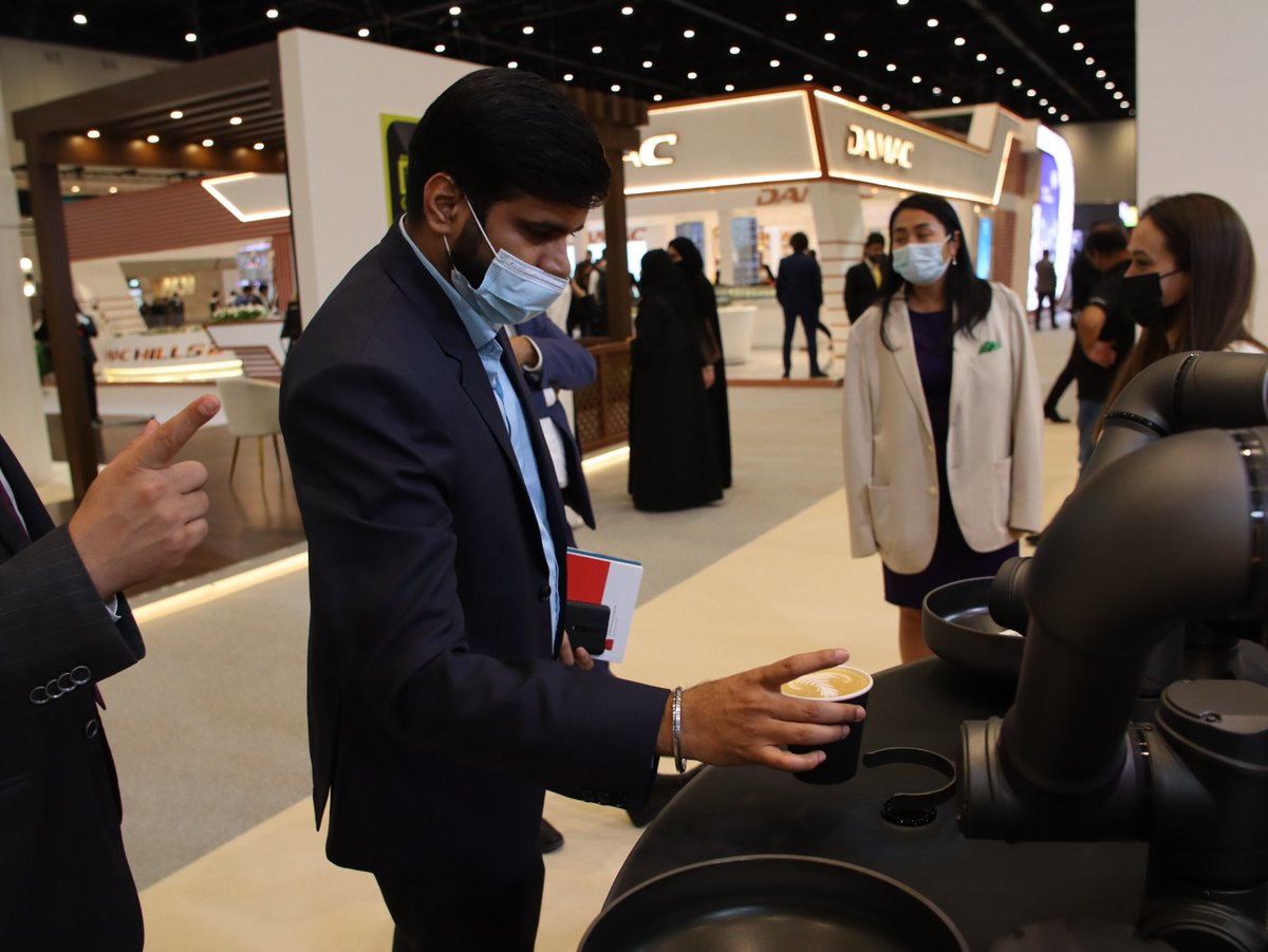 cctech_'s tweet photo. #inBot #knowinDubai Our #knowBarista is working its magic at Dubai's #Cityscape Global #RealEstate Exhibition! Come grab a cup of #freecoffee &amp; experience our #smartliving products at Booth B30 + B34! P.S. Our website https://t.co/gYYnQsFQAz is live! Check it out! #knowMENA https://t.co/A0QyxXNIVJ