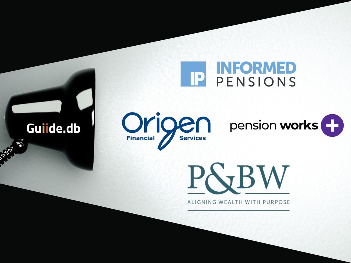 Guiidepensions's tweet photo. This November we’re thrilled to announce the launch of Guiide DB! To kick off, we're sharing our expert advisor panel: @InformedPension, Origen Financial Services, @PensionWorksUK & @P_BWealth will be the advisers in our solution to provide quality #DBTransfer advice for all. https://t.co/7ivr2zStYo