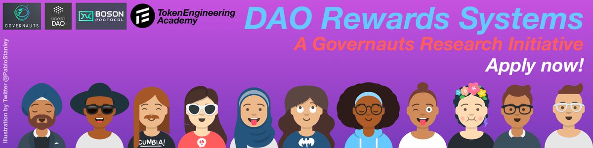 📣 The 12 week @GovernanceDAO rewards systems research initiative has begun!

#NEAR has funded the community research initiative to analyse v1 <a href="/SputnikDAO/">Sputnik</a> data and come up with improvements for NEAR community fund governance.

🗓 November 16

More info 🔽 tokenengineeringcommunity.github.io/website/docs/a…