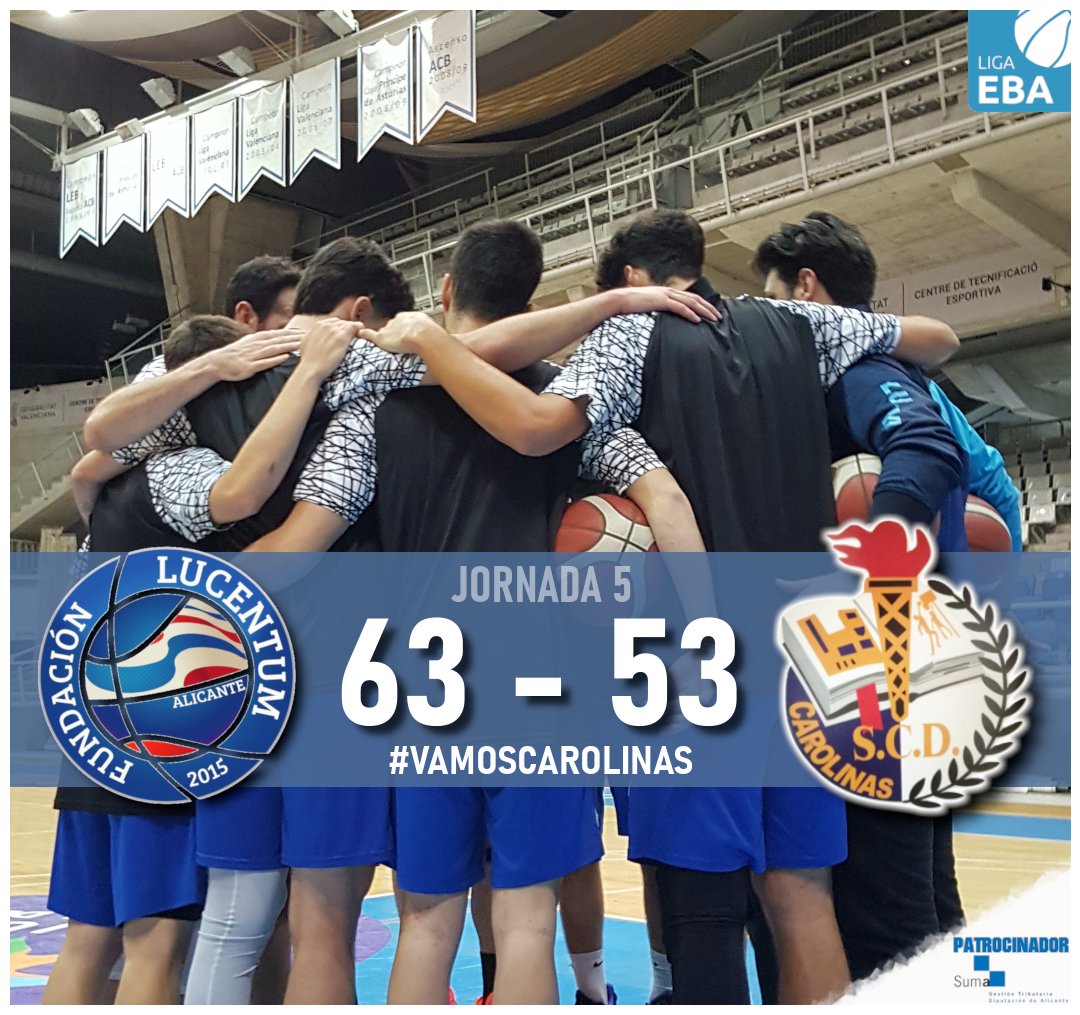scdcarolinas's tweet photo. ℹ️RESULTADO DEL PARTIDO
#LigaEBA Jornada 5 - LR
[ @FundLucentum 6⃣3⃣🆚5⃣3⃣ SCDC]

Partido falto de velocidad y actividad ofensiva con poco acierto de cara al aro. A seguir trabajando duro, vamos equipo! #vamoscarolinas!
#Alicante #Baloncesto @fbcv_es @CompeticionFEB @SumaAlicante https://t.co/2rUr2iyG61