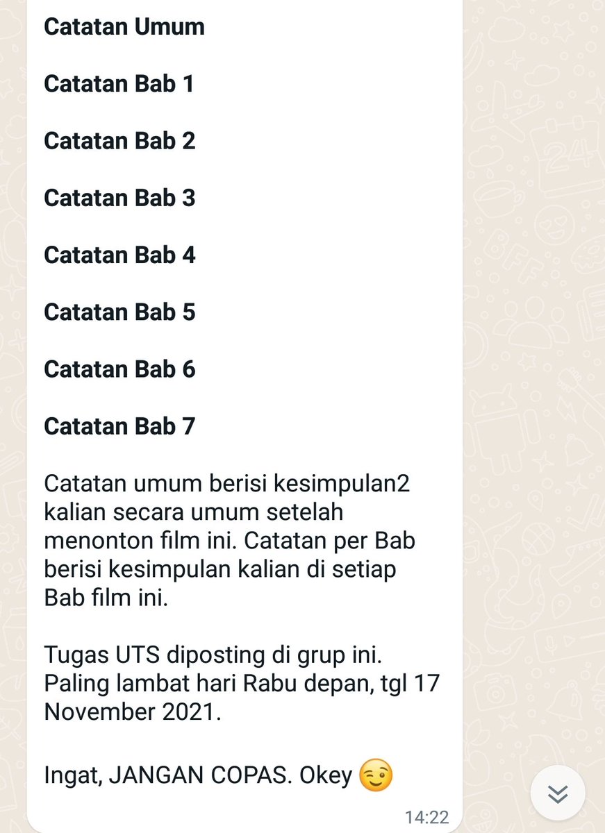 Dandhy_Laksono's tweet photo. Syukurin. Filmnya 2,5 jam :) https://t.co/WrlQzTtDkb