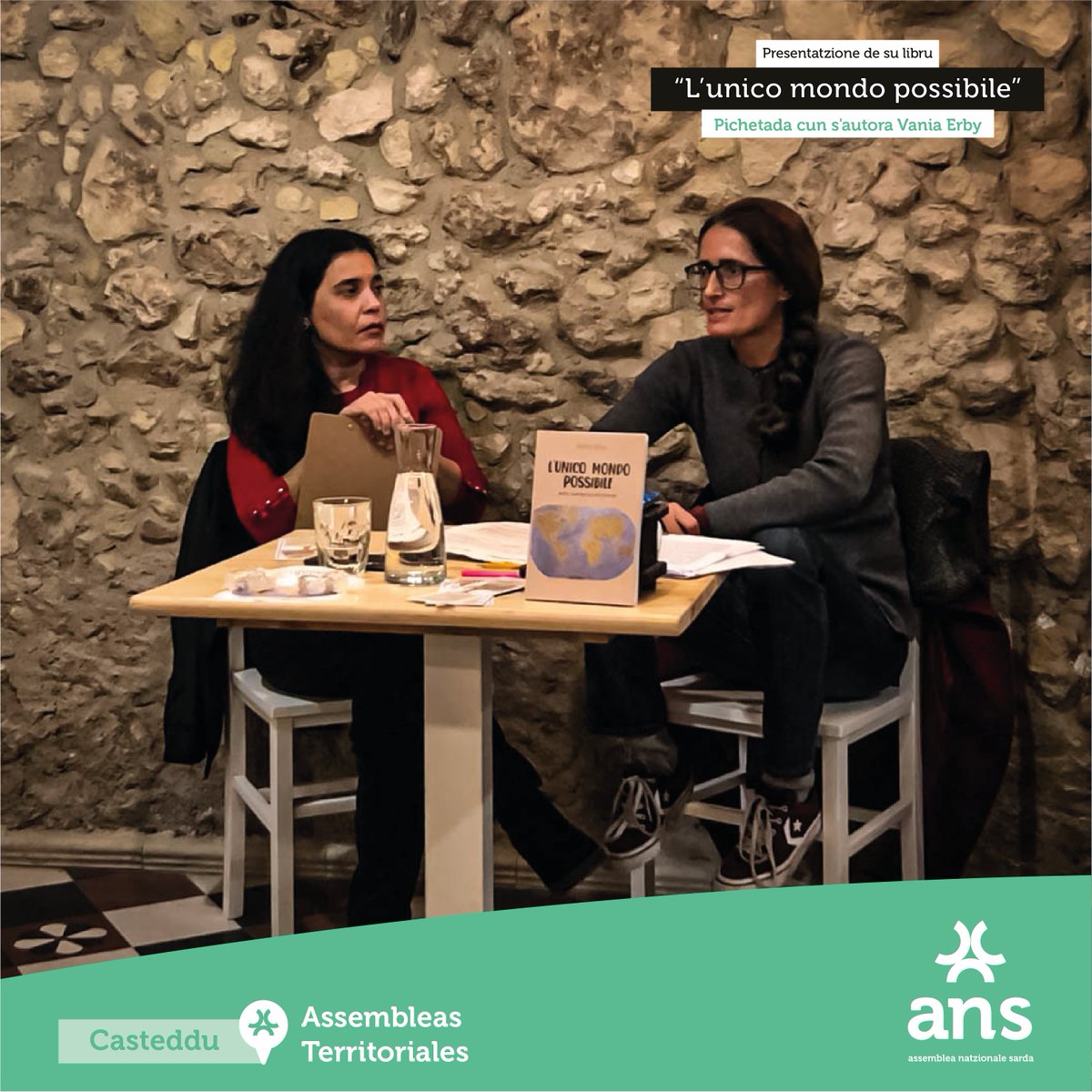 assembleasarda's tweet photo. 🌍A sarbare su #Pianeta? No est impossibile! Ddu devimus fàere totus! Gasi nos at contadu Vania Erby cun su #libru "L'unico mondo possibile".
Torramus gràtzias a chie bi fiat in s'eventu in #Casteddu!
📍 Sighi·nos pro iscobèrrere is atividades de is #AssembleasTerritoriales https://t.co/Xg6RsDBHAO