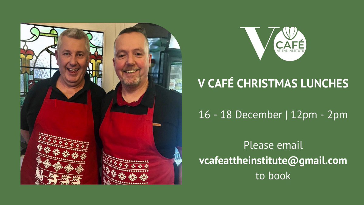 GuildfordInst's tweet photo. Celebrate the #festive season with a delicious two-course #Christmas lunch at V Café! 🎄 Chefs Nick &amp; Ian have a wonderful #veggie &amp; #vegan menu on offer. 

Pre-booking is essential. View the menu &amp; find out more: https://t.co/yqhBtgSXpS #Guildford #Surrey https://t.co/0R6GaQBDDW