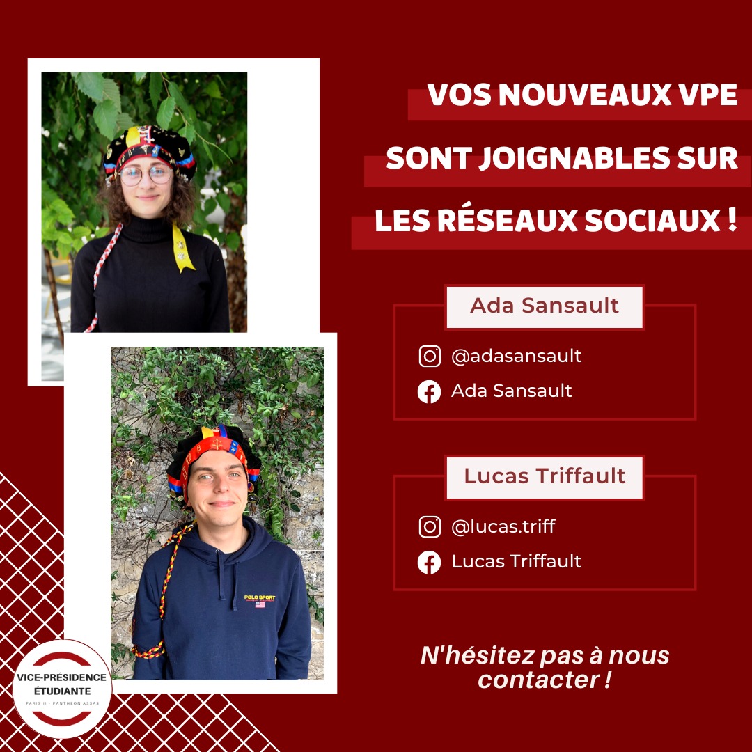Vice-présidence étudiante - Univ Panthéon-Assas tweet media