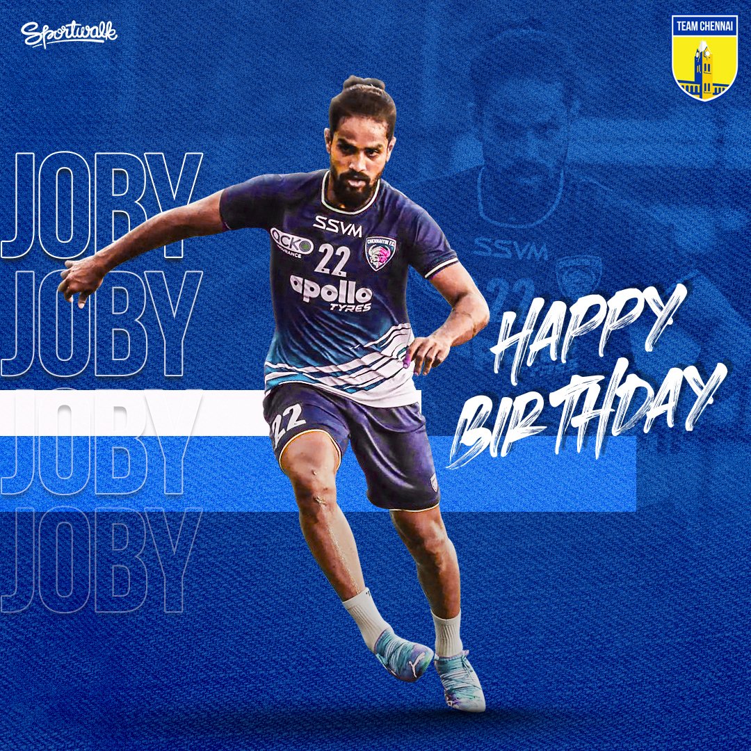 teamchennaiIN's tweet photo. ❤️ HAPPY BIRTHDAY, JOBY! Here's wishing our lad @Joby_JR22 all the best - can't wait to see him in action 👊🏻

📸 @ChennaiyinFC • #jobyjustin #happybirthday #chennaiyinfc  #Sportwalk https://t.co/AY8OuFLYoe