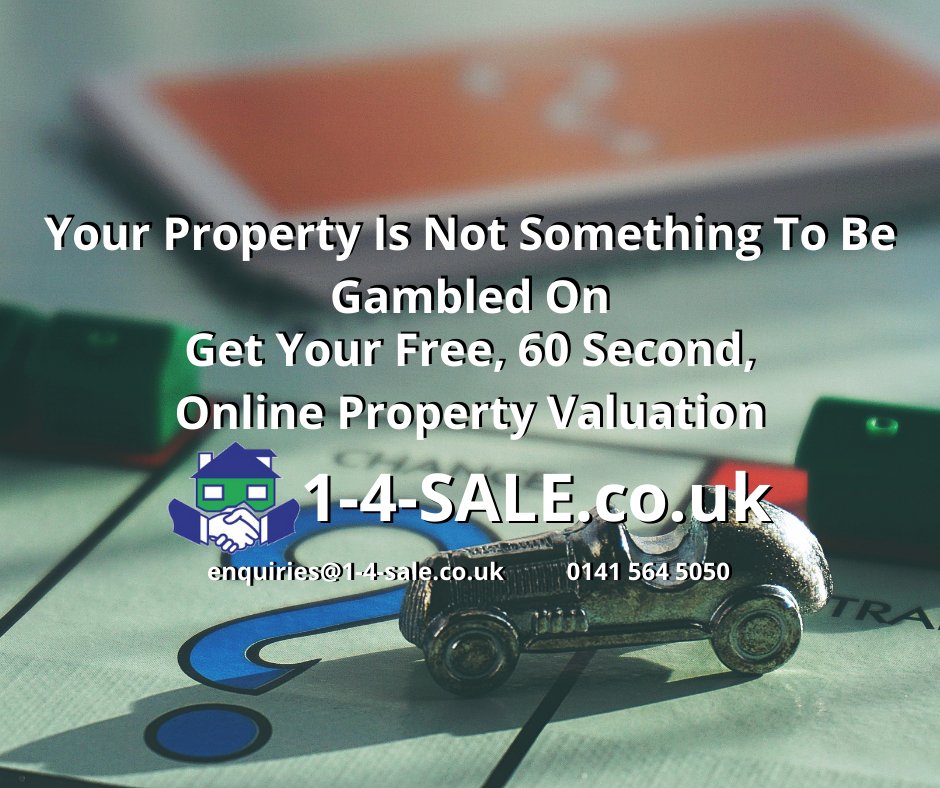 #Vendors, Your #Property Is Not Something To Be Gambled On. Find Out What Your #PropertyValue Is With A Free 60 Second, Online #PropertyValuation At 1-4-sale.valpal.co.uk/home/1831
#EstateAgents #EstateAgency #Valuations #MarketValue #PropertyMarket #VendorsWanted #PropertyWanted