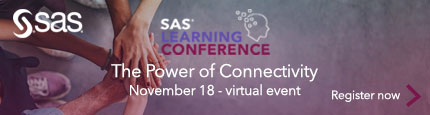 If you are curious about analytics, programming or practical insights be sure to join the conference.

We would like to spotlight a session by one of our regular speakers - Mark Geldart.
✅November 18
Register:
sas.com/sas/events/glo…
#SASLearningconference