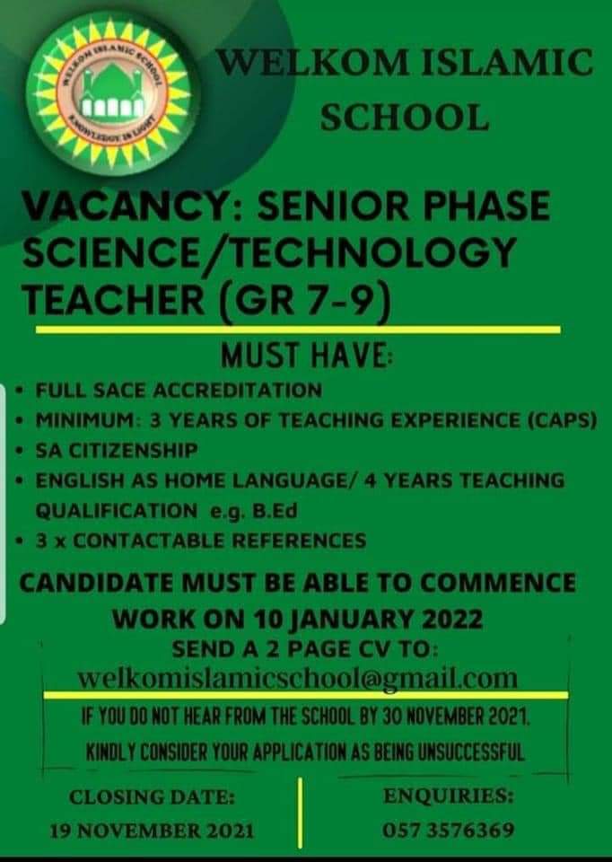 MetjahTebogo's tweet photo. Job vacancies ‼️ 
Please retweet 🙏🏾🙌 https://t.co/NSdtR4aAyH