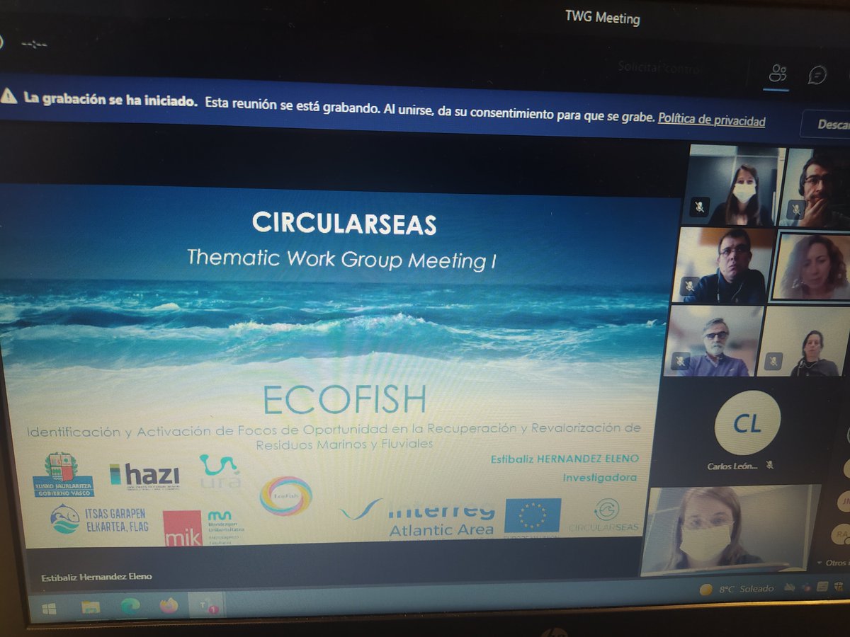Azarofundazioa's tweet photo. @CircularSeas TWG 1, Estibaliz @mik_research presents @ProyectoEcofish about new business oppotunities around marine litter @AtlanticArea @Irekia https://t.co/NgENTCdNH9