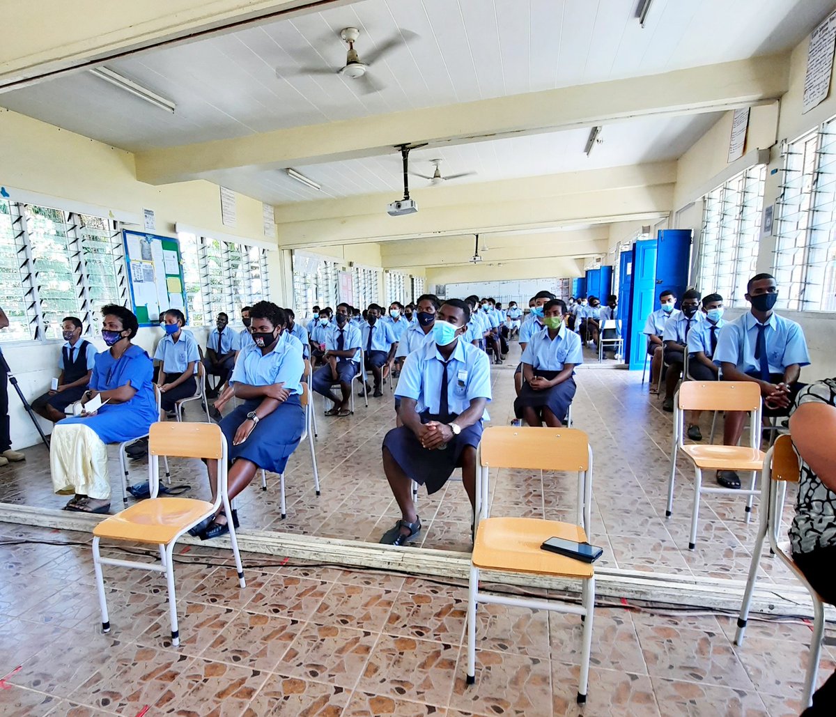 PremilaKumarFj's tweet image. Thank you Ratu Navula College for the strict adherence to the #COVID19protocols and the positivity shown by students, teachers and the management to operate under #NewNormal. Sudents were back in school with great enthusiasm.