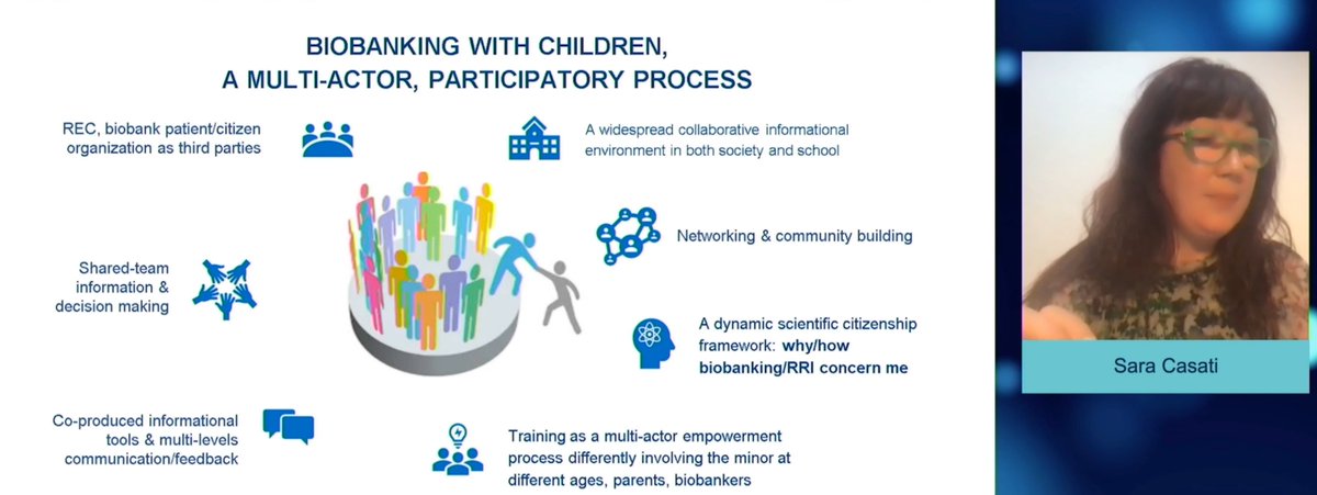 clareborn's tweet photo. I really like @saracasati's call for scientific citizenship for children @BiobankWeek. Just like #BiobankSweden stressed in the Patient engagement session, a far-reaching culture change is what is needed, and #citizenscience is an important building block in that process. #EBW21 https://t.co/Q0kXaGOU6o