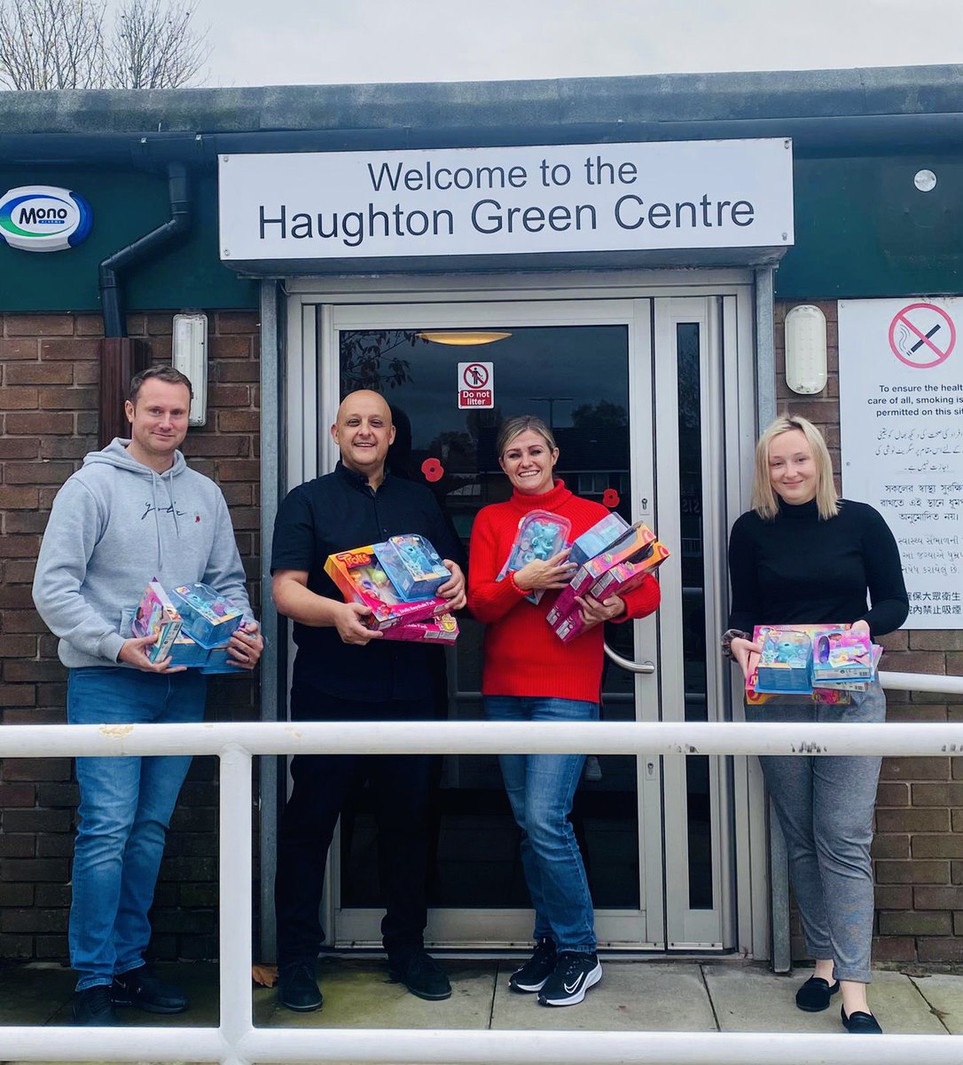 ChrisMoorhouse7's tweet photo. The #TamesideToyAppeal has started across Haughton Green.

Massive thank you to Victor a local resident who donated over 30 toys for families in #Tameside, also thank you to #volunteers Jo &amp; Martyn form the Haughton Green Centre for supporting the appeal.
https://t.co/E5OfIv7mOM https://t.co/wMHLYCUXrI