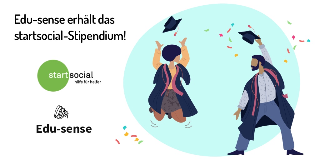 edu_sense_'s tweet photo. #Edusense ergattert eins der 100 @startsocial_eV-Stipendien! Es ist eine weitere Anerkennung unserer Arbeit &amp; gilt als Qualitätssiegel für #sozialeInitiativen in #Deutschland, auf die wir sehr stolz sind! https://t.co/ENKO3h1diB #startsocial #TwitterLehrerzimmer #twlz #edutwitter https://t.co/UR5o1Tye2U
