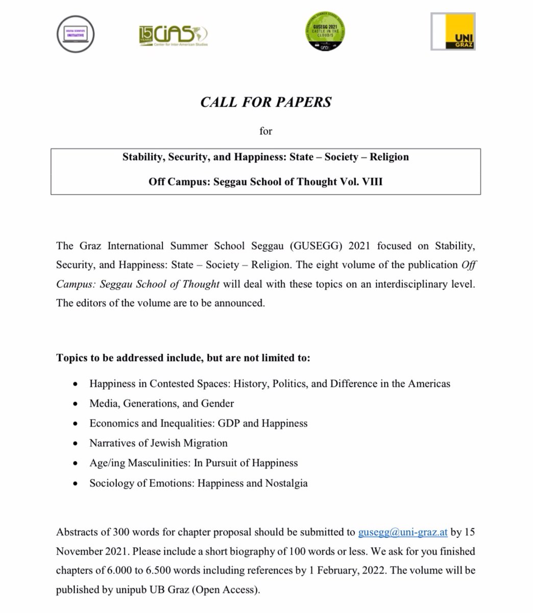 GUSEGG1's tweet photo. Call for Papers‼️ 

We invite this year's participants to submit their abstracts of 300 words and a biography of 100 words to gusegg(at)https://t.co/i6OmUtHRH2 by November 15, 2021. https://t.co/jnVpvyzOMH