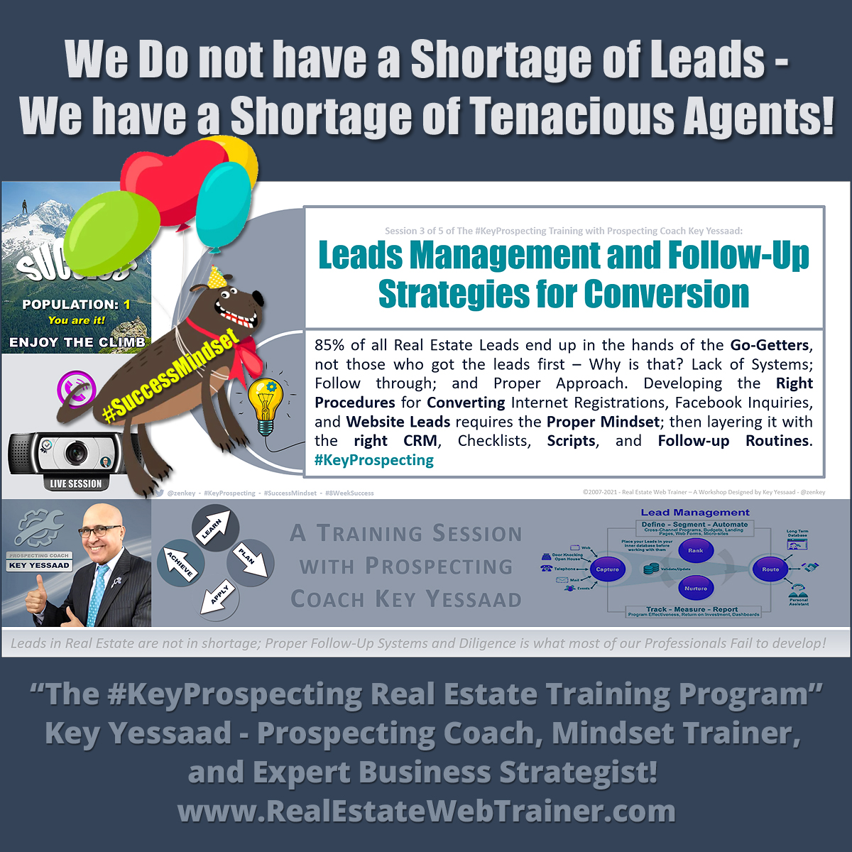 zenkey's tweet photo. Session #3 of the #KeyProspecting Training Program. I will focus us on “Leads Management and Follow-Up Strategies for Conversion.” Your CRM should aid you in the Conversion process. -- #SuccessMindset #LeadsManagement #LeadsConversion #PhoneScripts #SuccessHabits https://t.co/0hoq1IY13Y