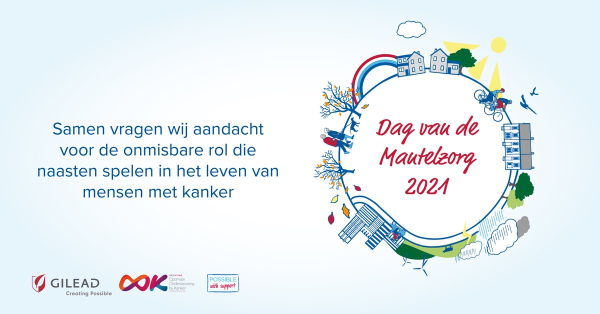 Op Dag van de Mantelzorg vragen wij met Gilead Sciences aandacht voor mensen die leven met kanker én hun naasten. Wil je meer weten of heb je behoefte aan meer ondersteuning? Kijk dan op onze website mantelzorgbijkanker.nl

 #possiblewithsupport #dagvandemantelzorg #mantelzorg