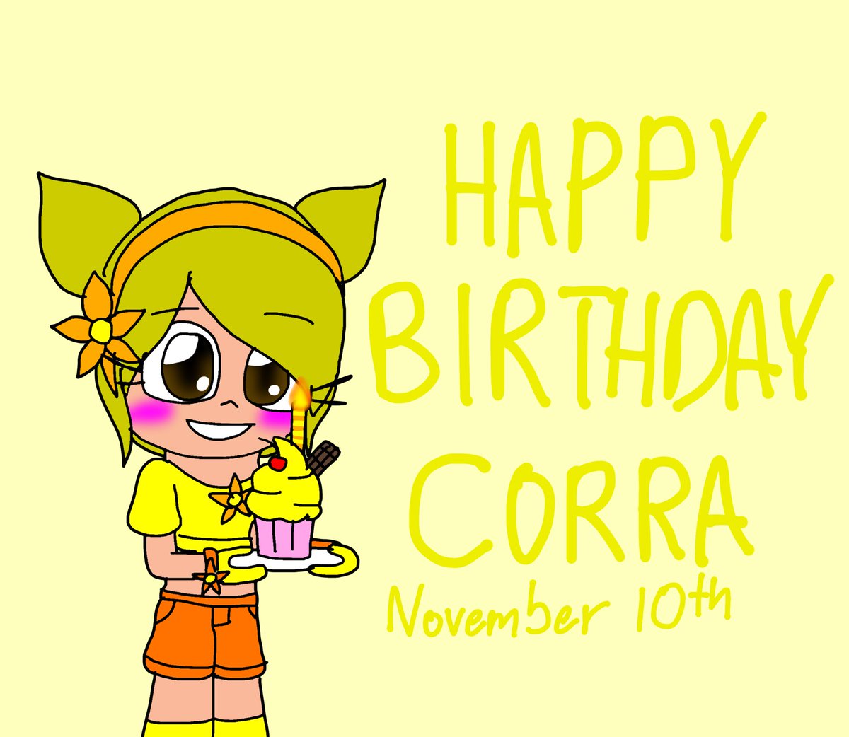 VioletMoonAnima's tweet photo. Happy Birthday Corra 🎉🎂🥳🎁🎊🎈

Tags: #powerlightgirls #corragold #cartoon #birthday #drawing #digitalart #ibisPaintX #ArtistOnTwitter #artoftwitter #azariareese #azariareesedraws #thunderreese https://t.co/gevnMfS8Qz
