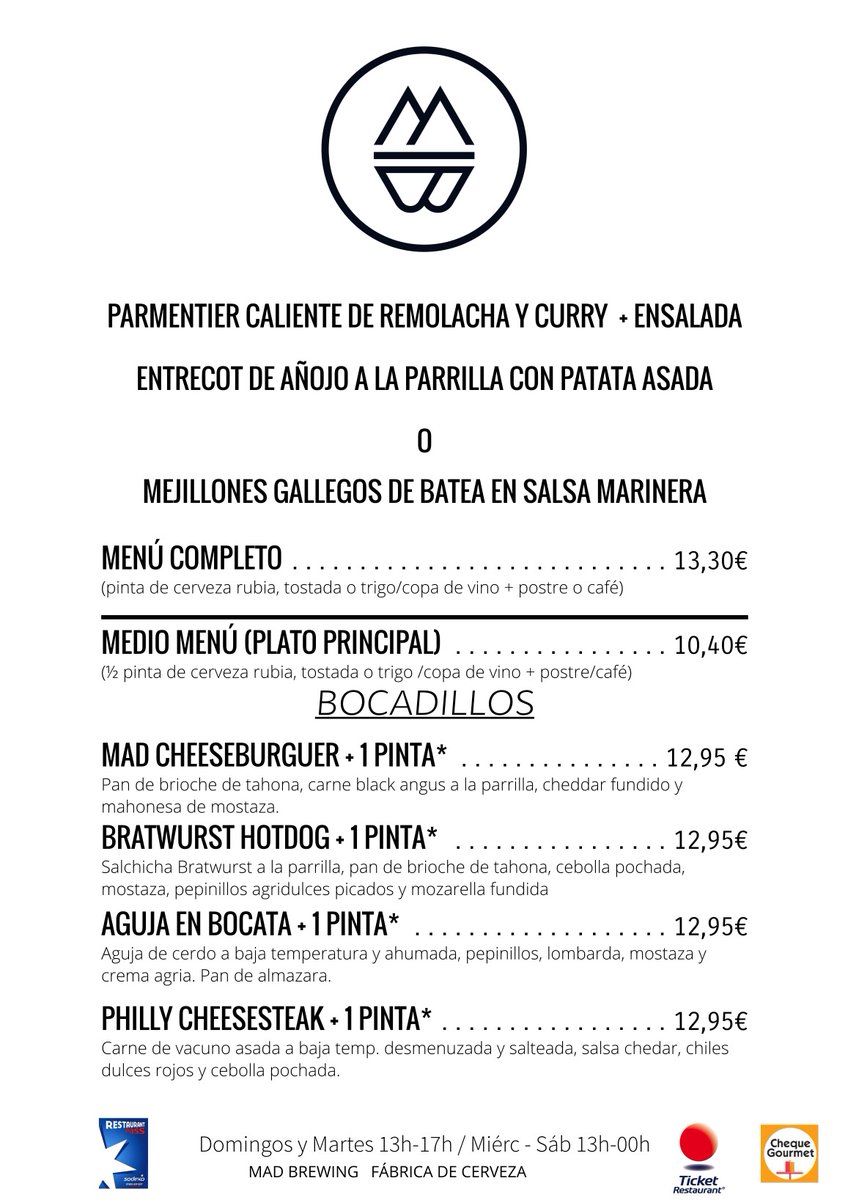 MadBrewingBeer's tweet photo. Te proponemos una original y deliciosa parmentier caliente para combatir el frío! https://t.co/WzzRDLXTvi