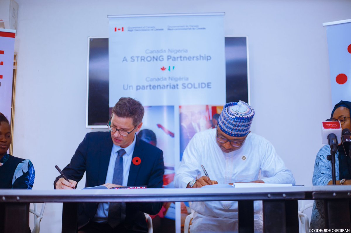 Yesterday, <a href="/CanHCNigeria/">Canada in Nigeria</a> and <a href="/Connected_dev/">Connected Development [CODE]</a> signed a Cooperation Agreement to support and accelerate ongoing efforts in Kano state to domesticate the VAPP Act (integrate into the Penal CODE) to curb Sexual and Gender Based Violence that provides legal and regulatory frameworks.