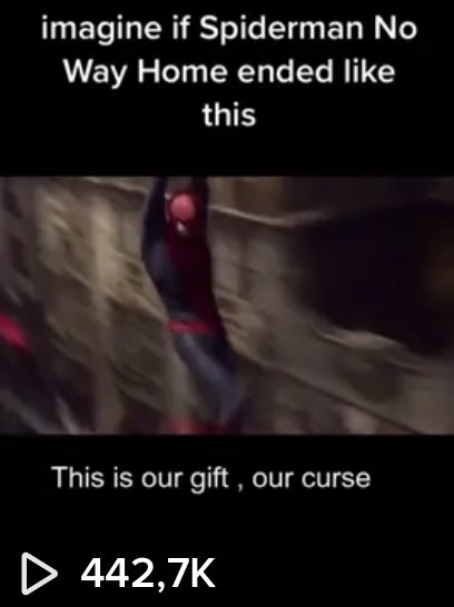 SpiderFan122's tweet photo. Hahaha someone stole my edit and put it on a tik tok and has 500k views
#SpiderManNoWayHome https://t.co/4QBJrXZV3C