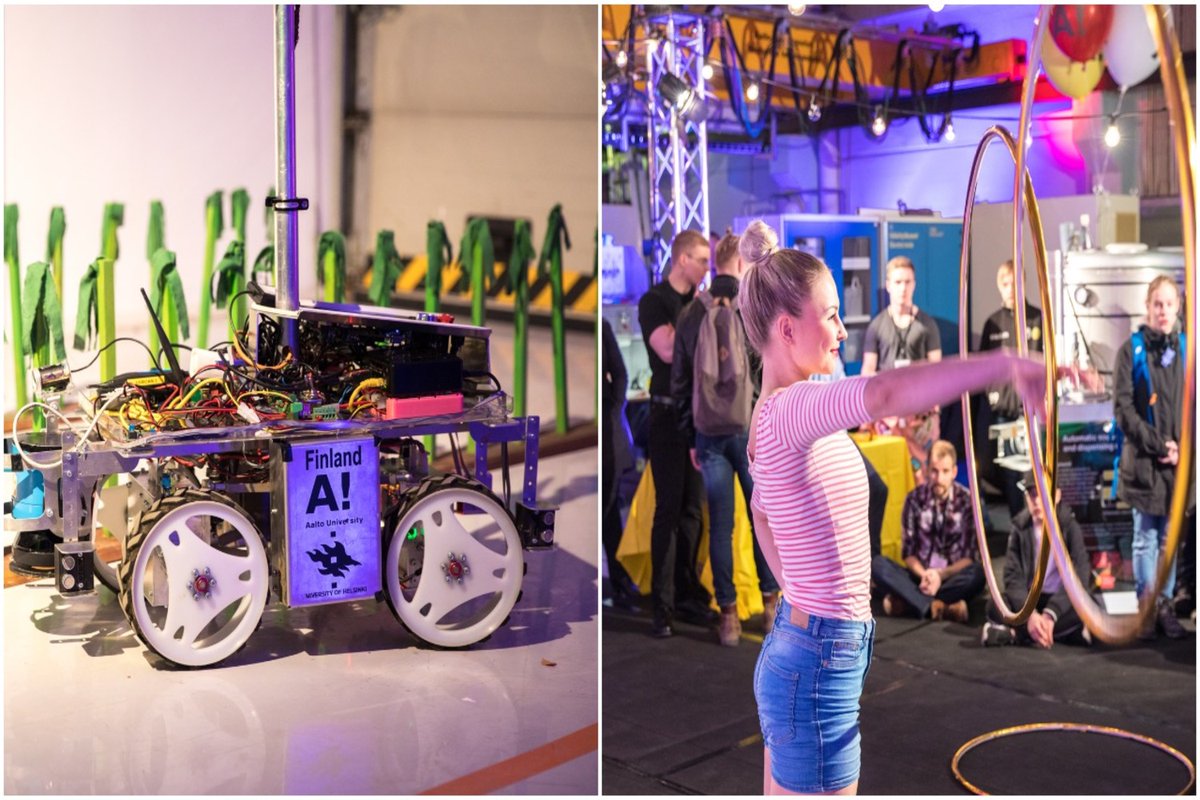 The Mechatronic Circus is an annual event presenting smart devices made by Aalto University's students at the mechatronics courses.

machinaide.eu/news/aaltouniv…

@AaltoENG
<a href="/dakikyazilim/">Dakik Yazılım Teknolojileri</a>
<a href="/ErsteYazilim/">Erste Yazilim</a>
@ideal_grp
@konecranes
@teknoparendoto
