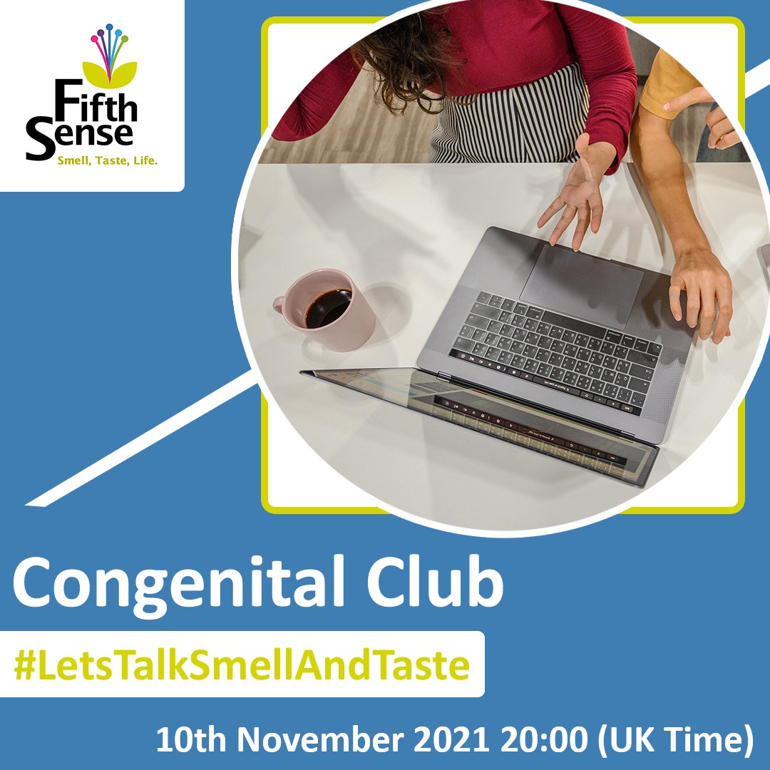 Join us tonight on zoom with @FifthSenseUK to learn more about #CongenitalAnosmia - people who are born without a sense of #smell or #taste - click on this link to register: bit.ly/3pHjqNG