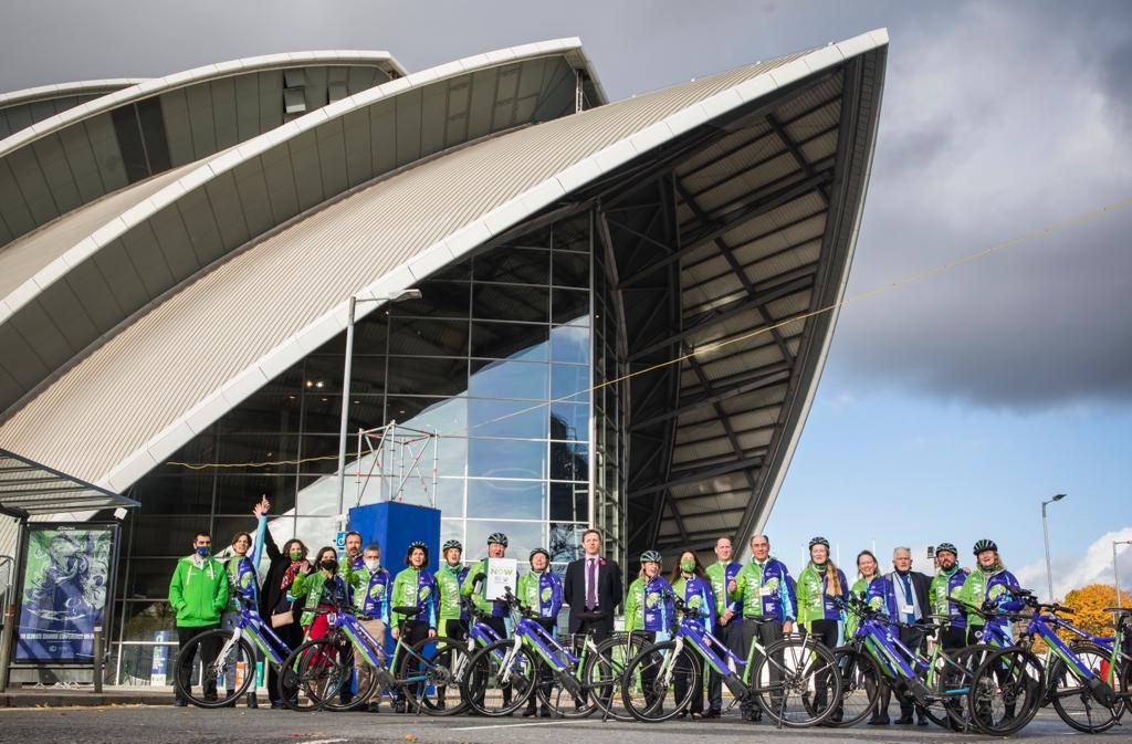 After an impressive 300km on electric bikes, the <a href="/moving4climate/">Moving for Climate NOW</a> expedition including Strathclyde's <a href="/RFordUK/">Rebecca Ford</a> has delivered its manifesto to #COP26

Read it here bit.ly/308SLP0