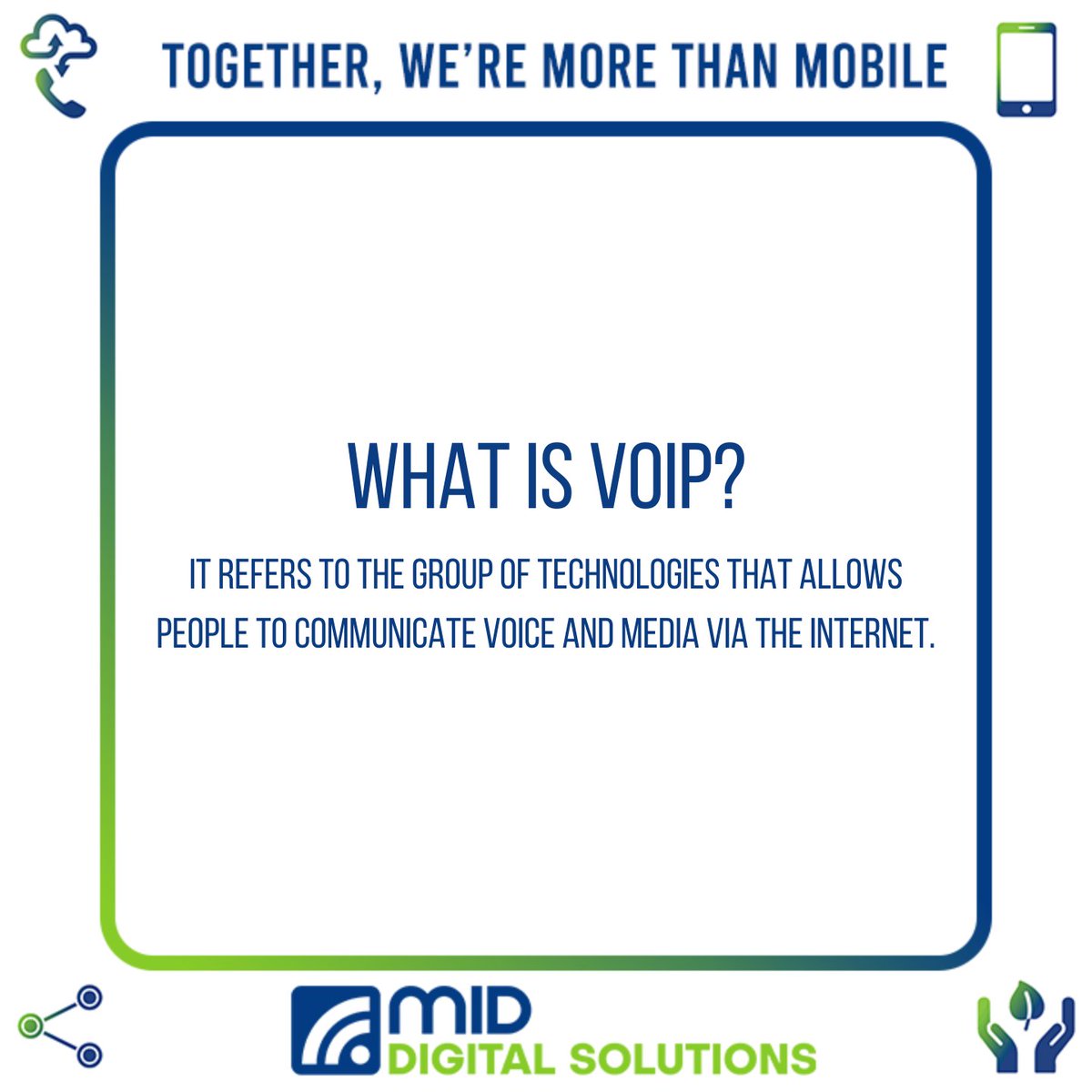 MIDDigitalUK's tweet photo. What is VoIP? 
In simple terms you make and receive your phone calls over the internet.
Your business uses VoIP to stay connected both inside and out.
Is this something your business needs?

Contact us at:
🌐https://t.co/oydV1eYHoo
📱0161 974 6838
📥hello@middigitalsolutions.com https://t.co/udKpus2QqB