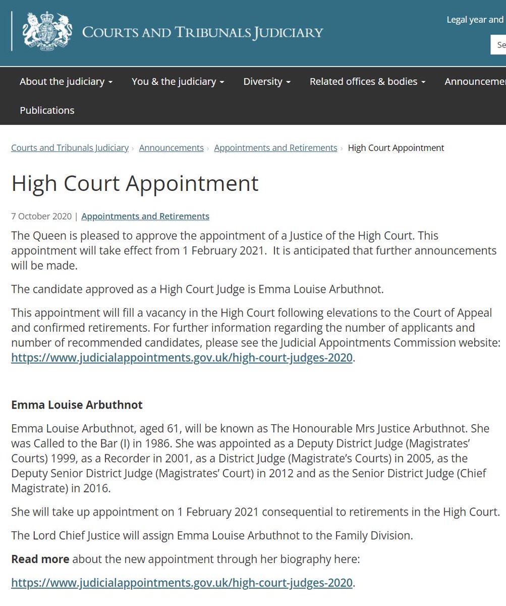 declassifiedUK's tweet photo. The two judges who ruled on the Julian #Assange case have both since been promoted. 

Arbuthnot, who ruled to keep Assange in jail, defying the UN, is now a high court judge.

Baraitser, whose ruling means other journalists could be extradited to the US, is now a Circuit Judge. https://t.co/rDtoe37UK4