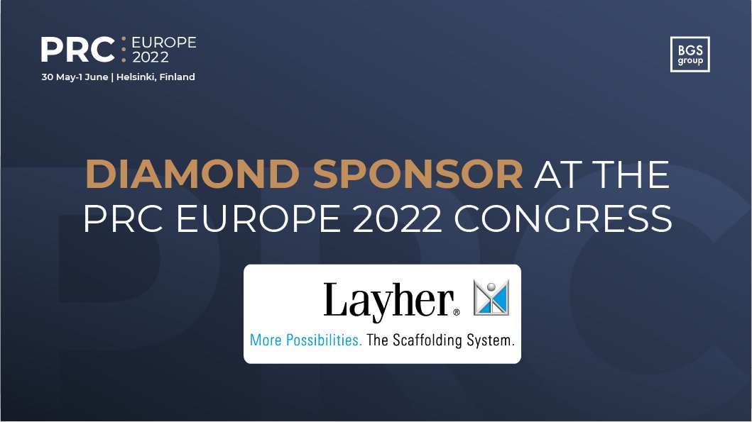 We appreciate the support of Wilhelm Layher as a Diamond Sponsor of the PRC Europe 2022 Congress. 

Join #PRCEurope2022 on 30 May-1 June, Finland, Helsinki to network with top #Downstream experts: 
https://t.co/aDV46tpNcf https://t.co/P9E7xmDDxp