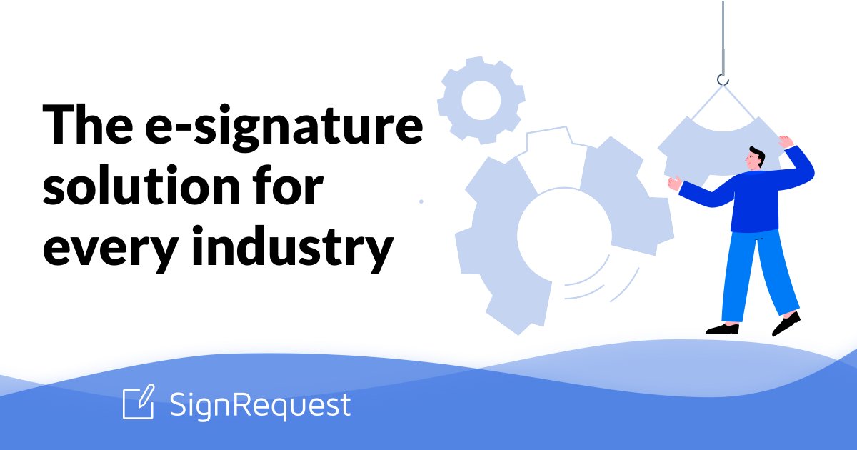 SignRequest's tweet image. B2C or B2B, SignRequest has an affordable monthly plan for every sector. Use it to speed up sales, streamline processes, and help everyone in the business stay focused on core responsibilities: bit.ly/3olHd3A #esigning #signreques