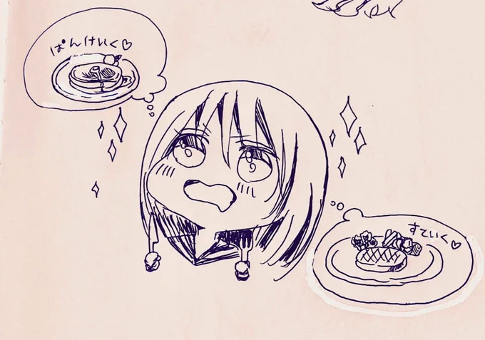 色々食べたい子🥞🥩🥕 