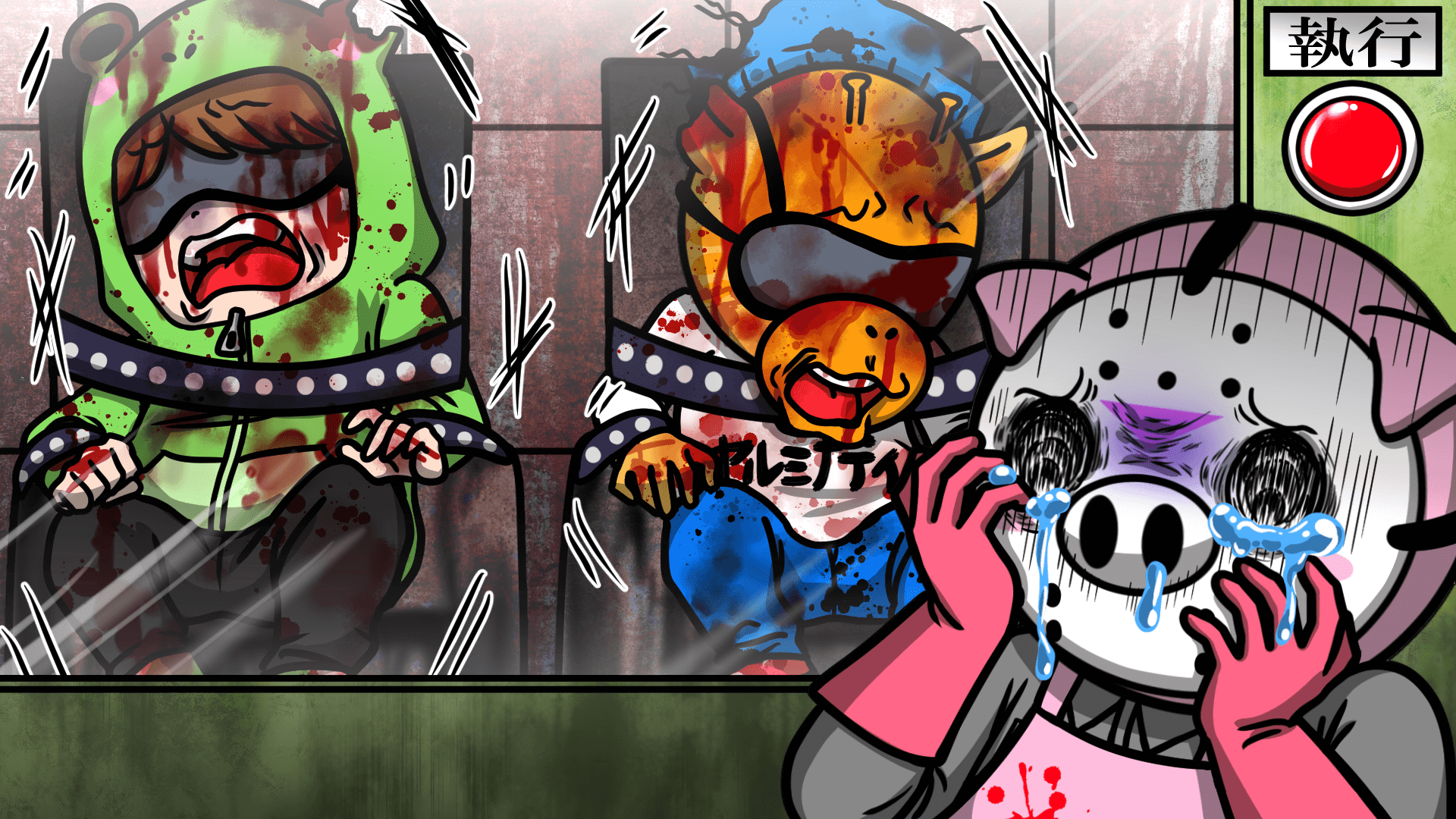 秘密結社ヤルミナティー ぬいぐるみ 缶バッジ キリン ハック