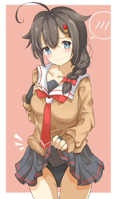 時雨【カーディガン】 #艦隊これくしょん #艦これ #時雨(艦隊これくしょん) https://t.co/8BMKubuqTs 
