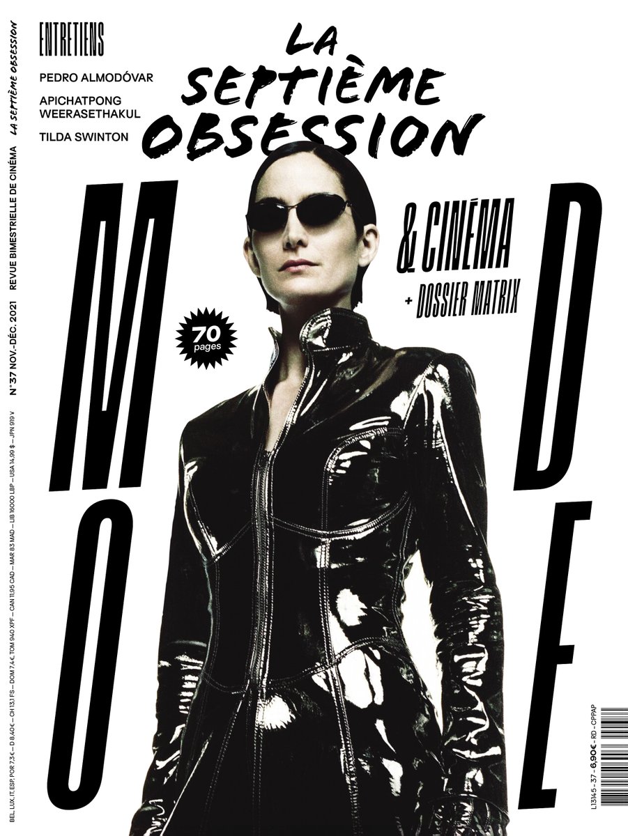 7eme_obsession's tweet photo. MODE &amp; CINÉMA + MATRIX 🕶️
EN KIOSQUE LE 12 NOVEMBRE 🔥
─ 70 pages de style au cinéma : entretien avec Pedro Almodovar, Blade Runner, The Neon Demon… 👗👠
─ La saga Matrix décryptée sur 30 pages 🟢🖥️
─ Sommaire : https://t.co/h1yCJ9cFH1
─ Commander : https://t.co/AnZ2d7oG9G https://t.co/g2wZbLbAcp