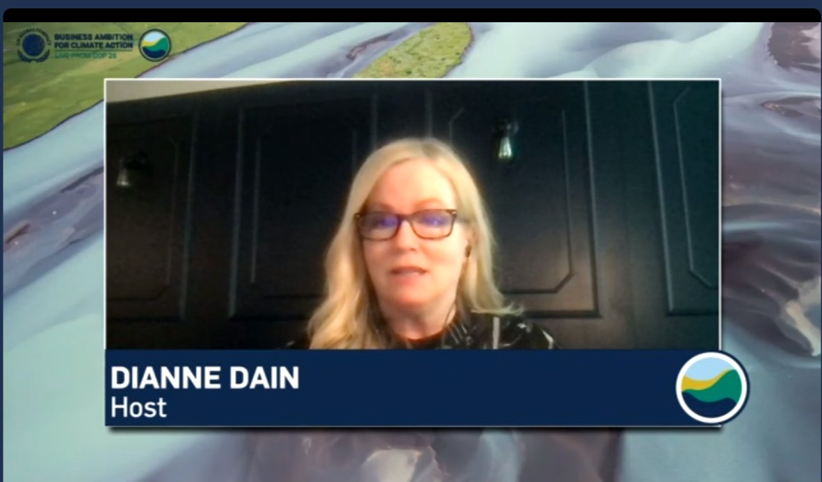 “Climate change is undoubtedly the defining issue of our time. And we are at a pivotal moment.” – Ms. <a href="/DianneDain/">Dianne Dain</a>, Chief Innovation Officer of <a href="/WHForum_/">World Humanitarian Forum</a>. #OurOnlyFuture