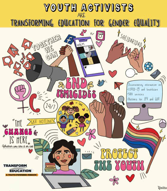 Education Transformer <a href="/ipsitadivedi/">ipsitadivedi</a> uses her art to express &amp; advocate social justice &amp; gender rights.

Are you working to #TransformEducation? Do you advocate for gender equality?

Join our youth-powered mission 🚀 → bit.ly/join-te