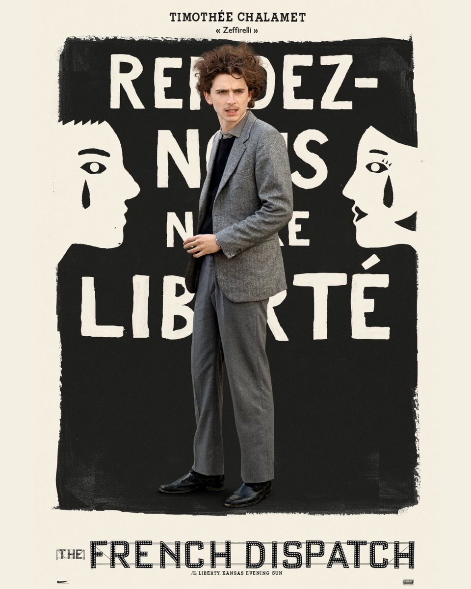 Cast poster for Timothee Chalamet as Zeffirelli.