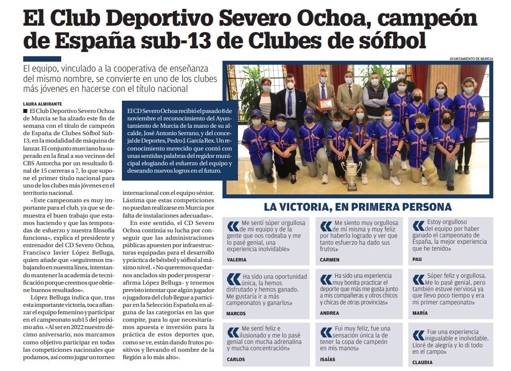 cd_severoochoa's tweet photo. @laverdad_es @ucomur @RFEBS @MurciaDeportivo @SER_Murcia @AytoMurcia @DeportesMurcia @murciadeportes @rex_pedro @SerranoJAntonio https://t.co/jibh6FSwz0