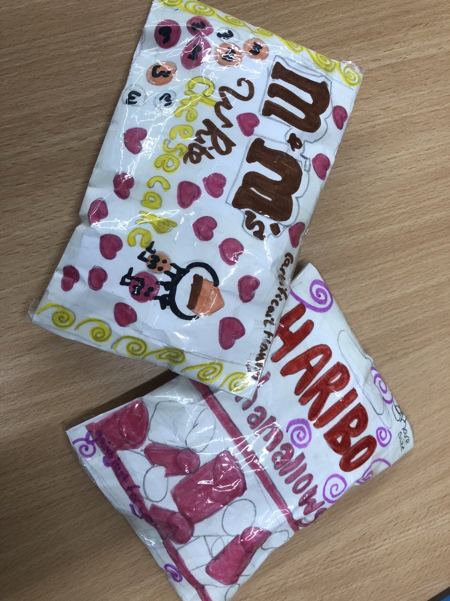 5HS have been designing their own packaging based on Charlie and the Chocolate Factory #willywonka #lovereading #roalddahl #readingculture