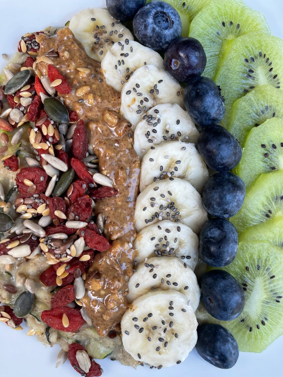 4everfloless's tweet photo. So I had zoats for the first time. Very tasty & filling, I couldn’t even taste the zucchini.
Toppings:
•Kiwi
•Banana
•Blueberries
•Crunchy Peanut @MeridianFoods
•Omega Mix with Chia & Goji
@GrapeTreeFoods
#zoats
#zoatsbowl https://t.co/MUt7psPTUv
