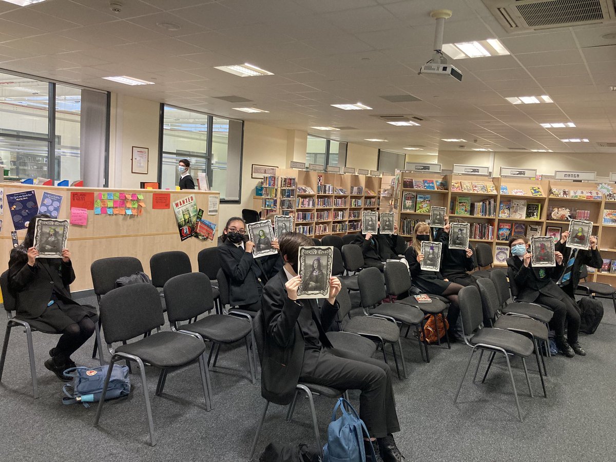 WilliamwoodLib's tweet photo. Battle bunny in full swing today at #pagemasters Thinking about ‘sensitive’ graffiti and creating our own version of the Mona Lisa and the start of the book- Whilst listening to suitable 🎶  Can you guess which song? https://t.co/Z6YzGorIYg