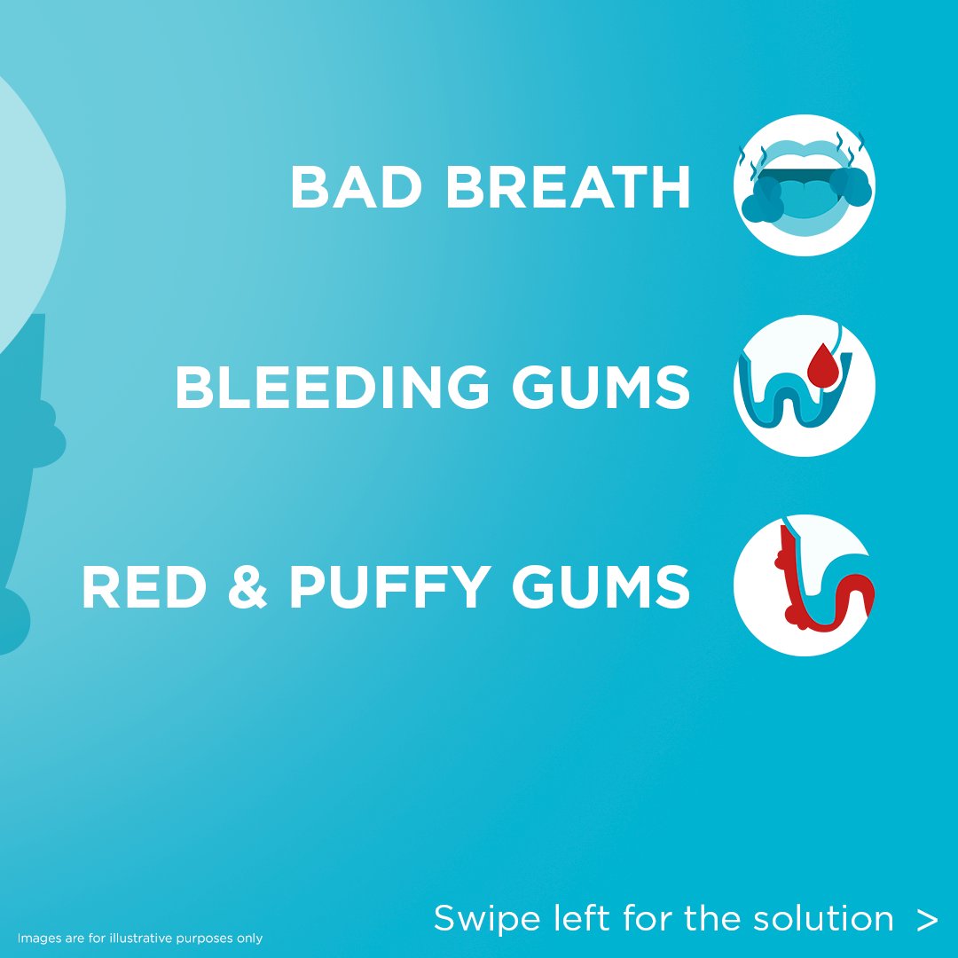 ListerineIndia's tweet photo. Do you think you have healthy gums?
Swipe left and think again!
#Listerine® #ListerineIndia #No1MouthwashIndia #ItsNotOverTillYouSwish #gumproblems #healthygums https://t.co/KyqRtRW8PG