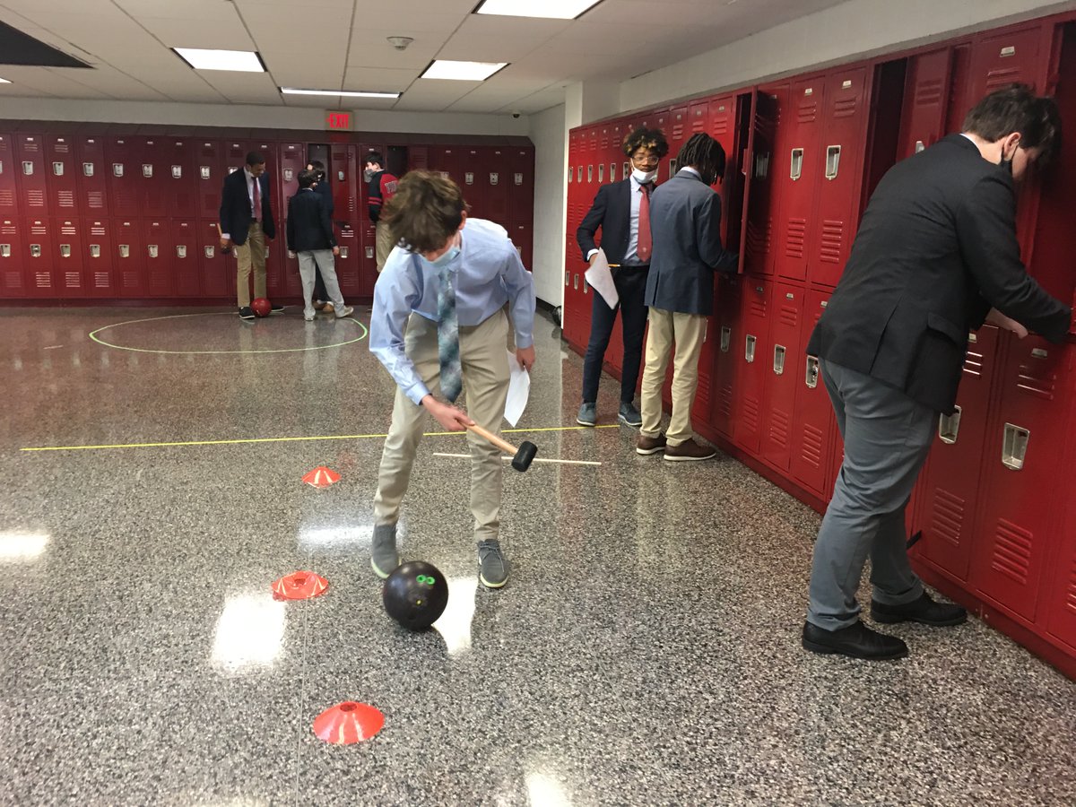 SJPREP's tweet photo. Earlier this week, Dr. Campbell's Physics class did a experiment as an introduction to Forces. #IntellectuallyCompetent https://t.co/g83xGnTuoX
